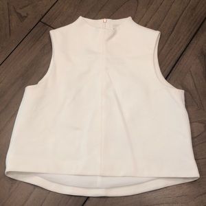 Tibi sleeveless white top